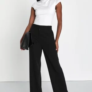 MOVAAX Black High-Waisted Straight Leg