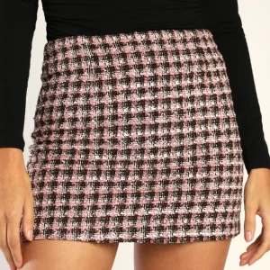 MOVAAX Pink Boucle Mini Skirt